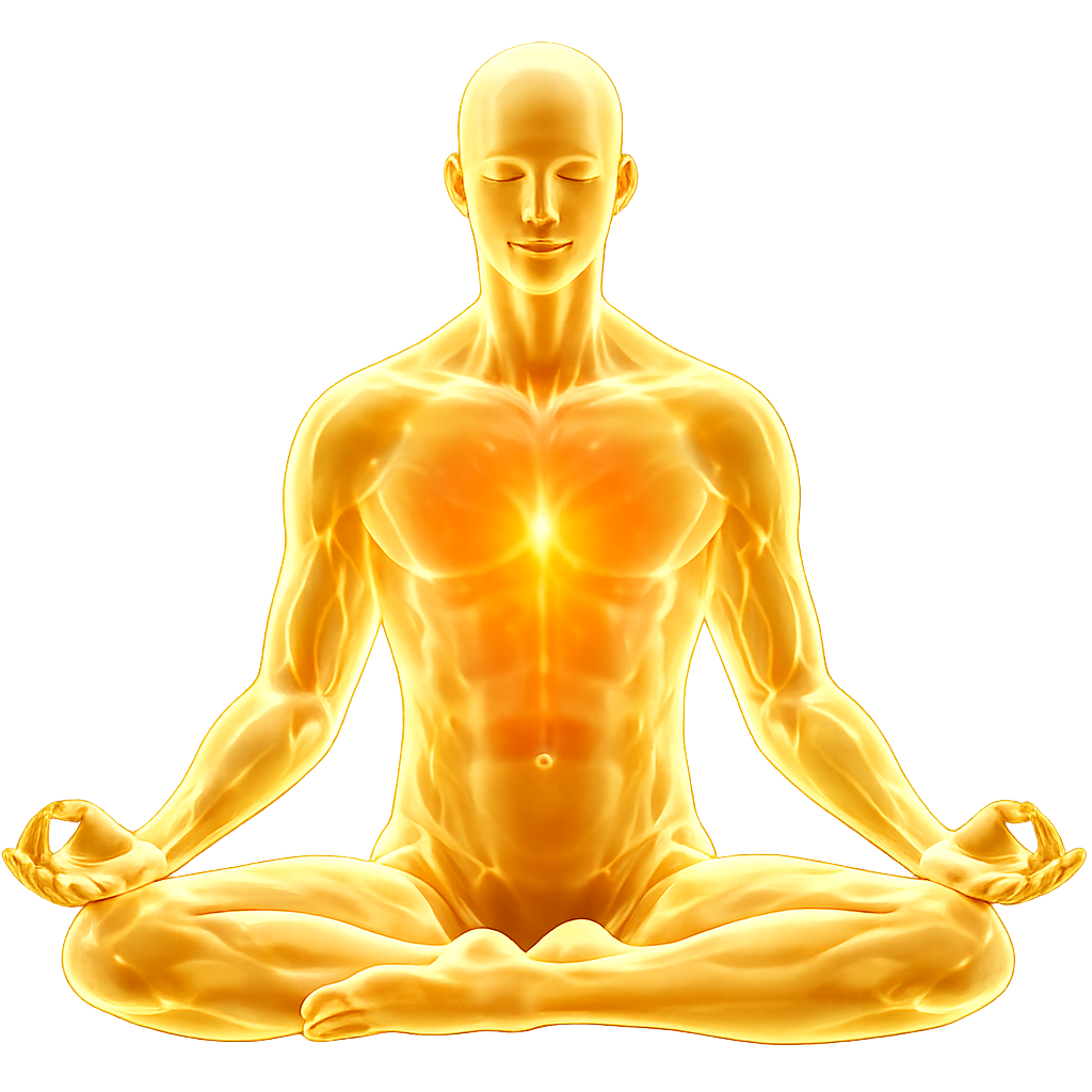 Meditating figure